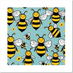 Bees pattern gift ideas Posters and Art